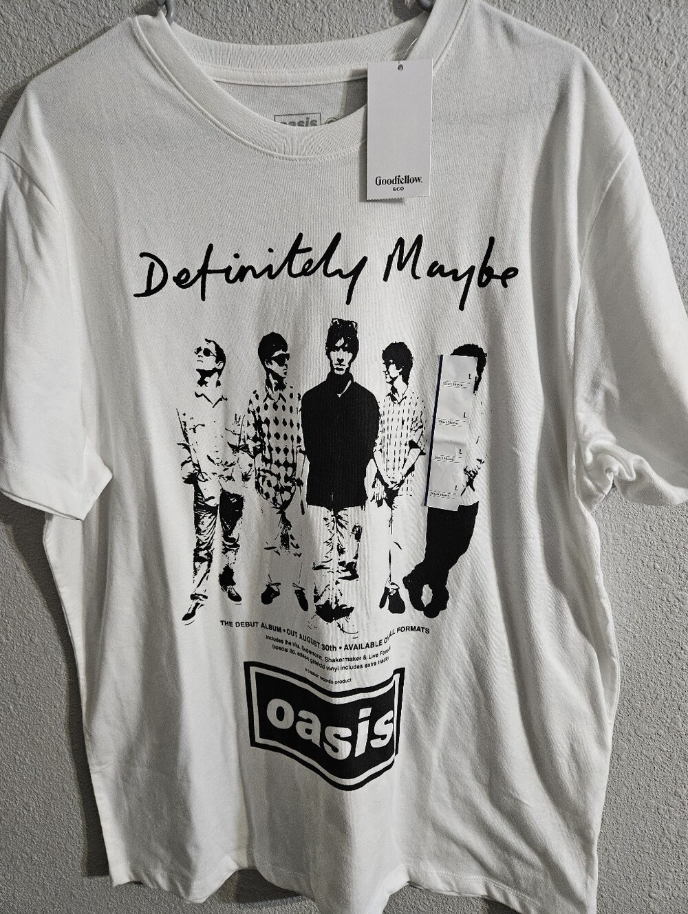 Goodfellow & Co White Men’s Oasis 'Definitely Maybe' Graphic Tee, Large